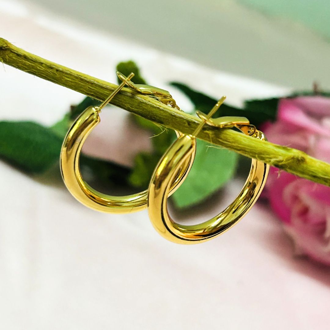 Golden Hoop Earrings