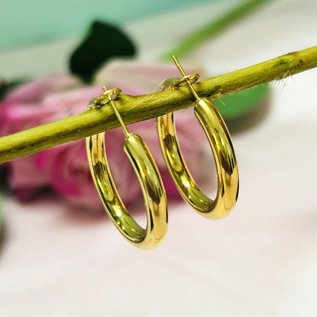 Golden Hoop Earrings