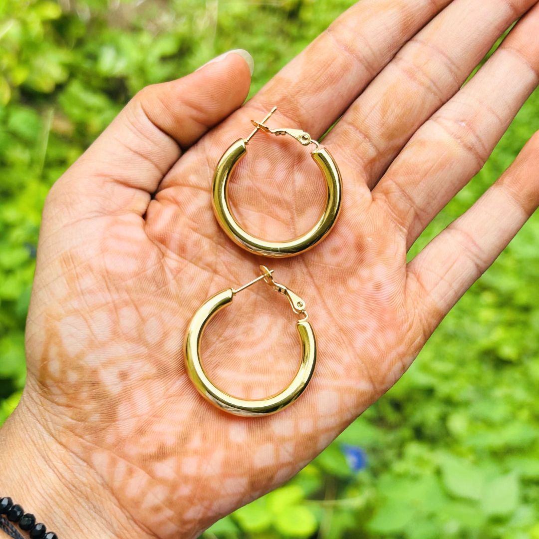 Golden Hoop Earrings