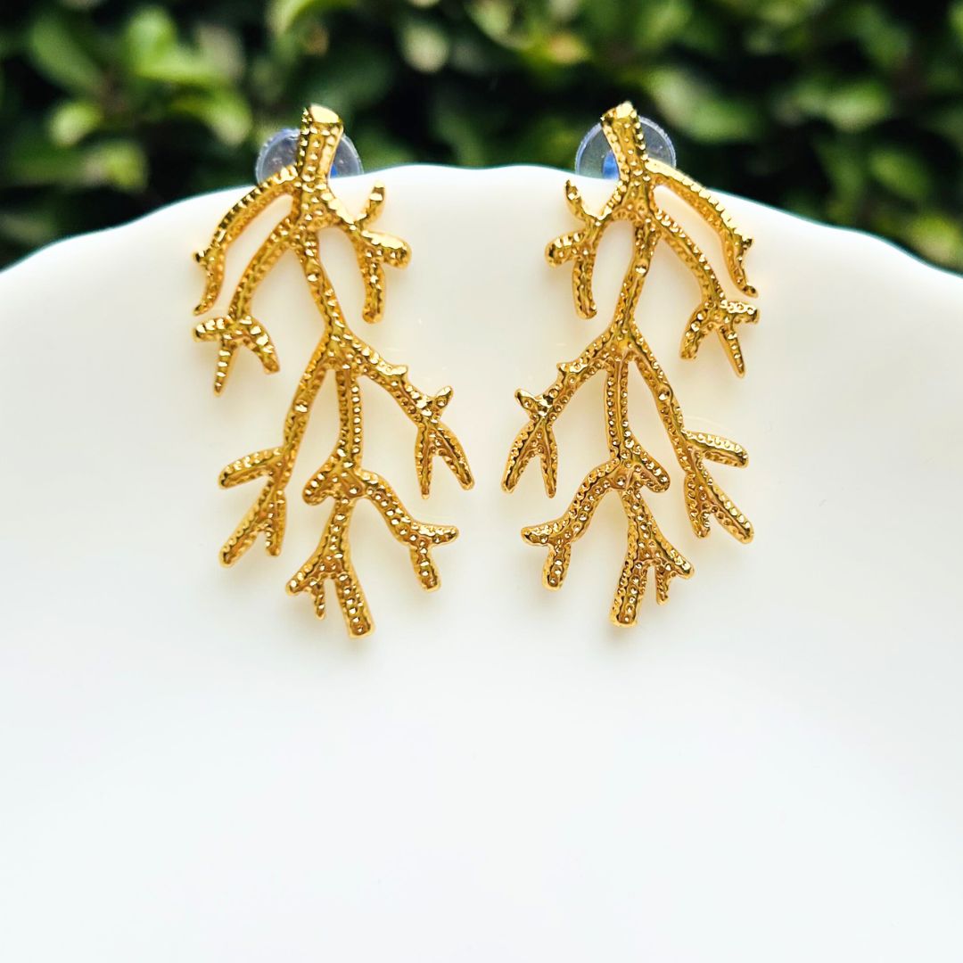 Golden Branch Earrings