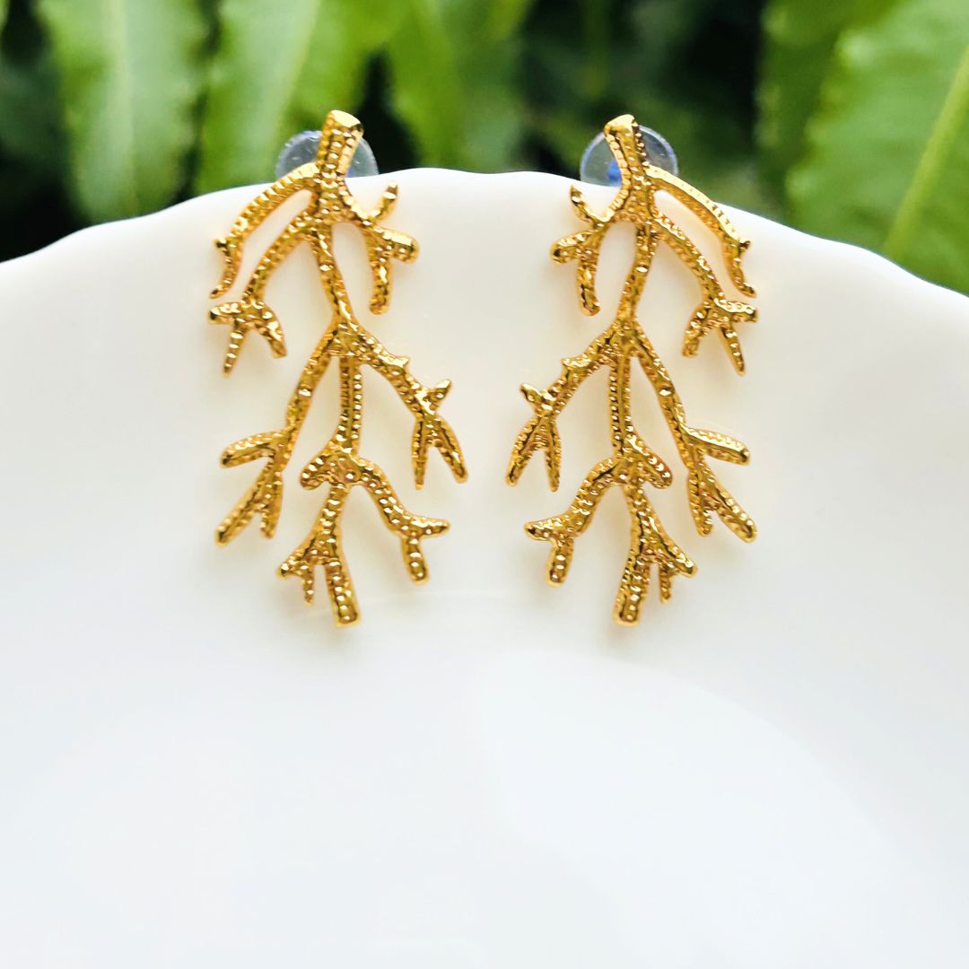 Golden Branch Earrings