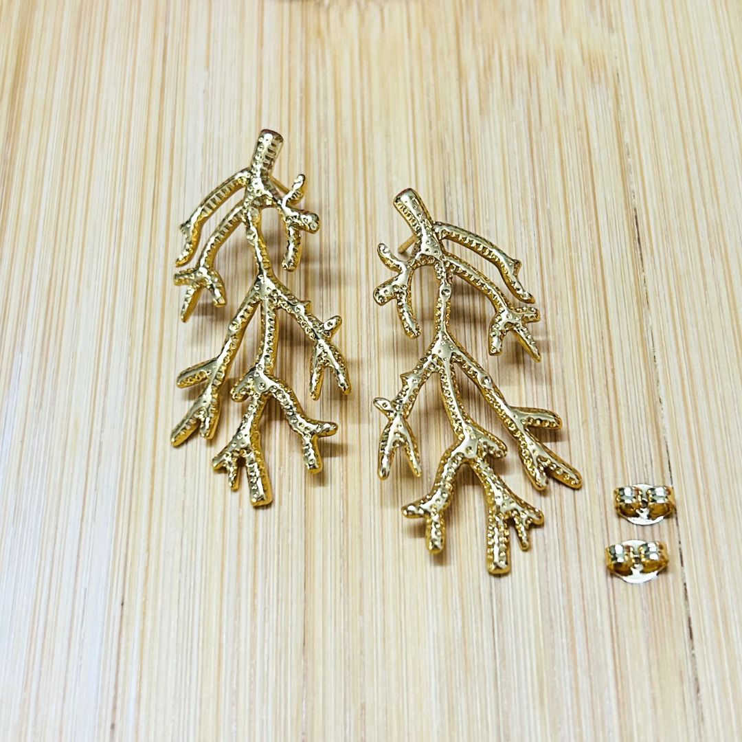 Golden Branch Earrings