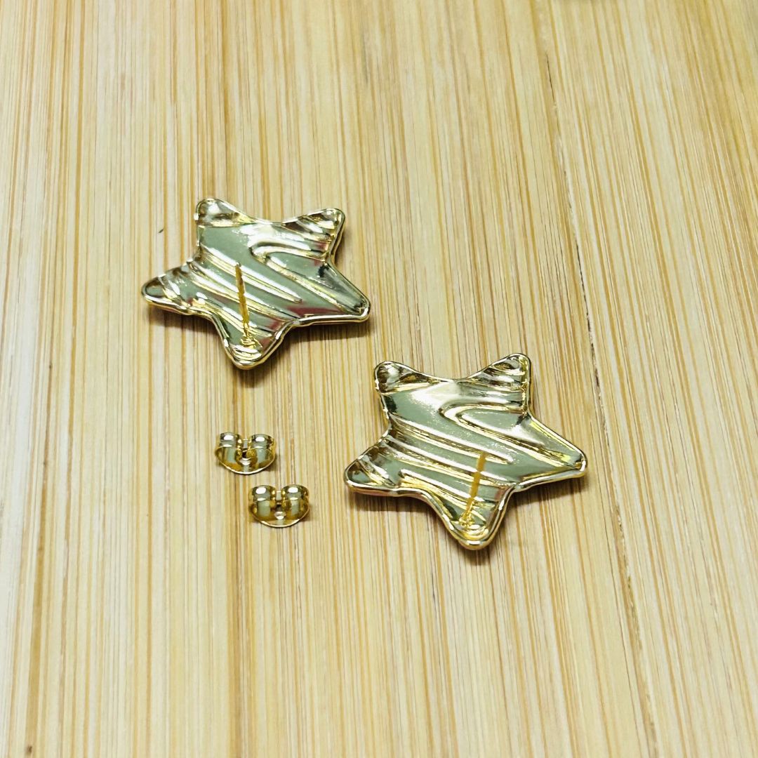 White Star Stud Earrings