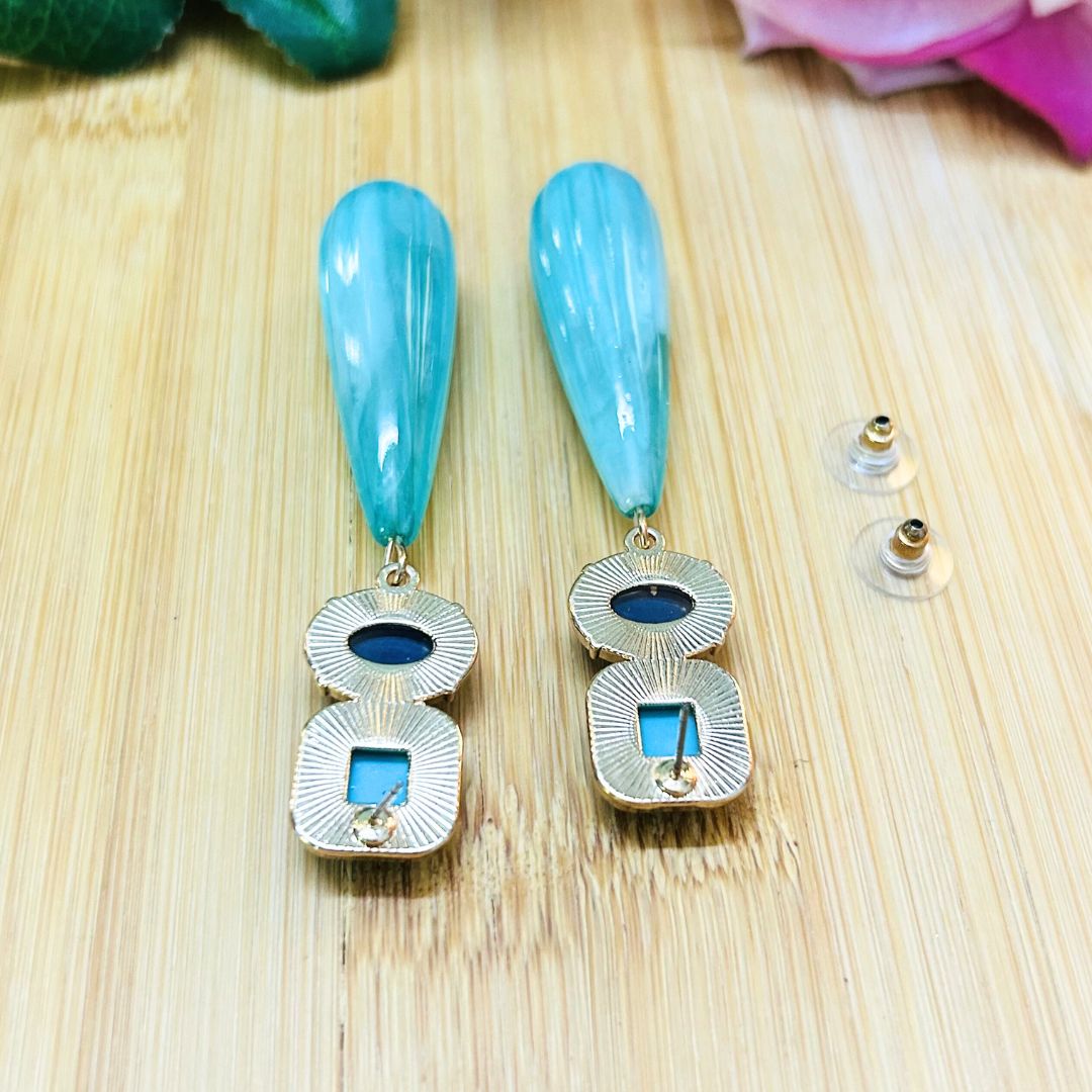 Turquoise Resin Earrings