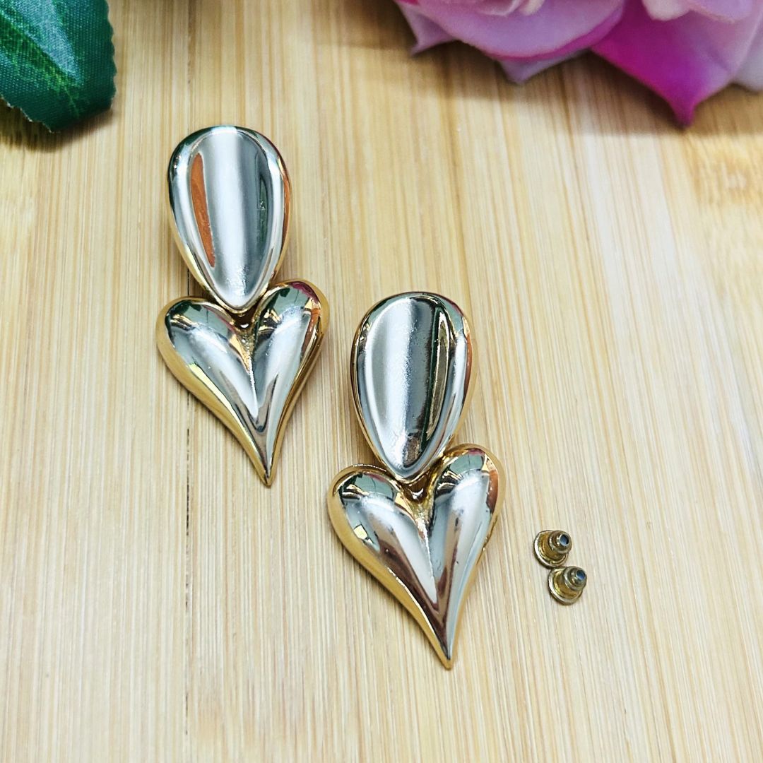 Heart Petal Drop Earrings