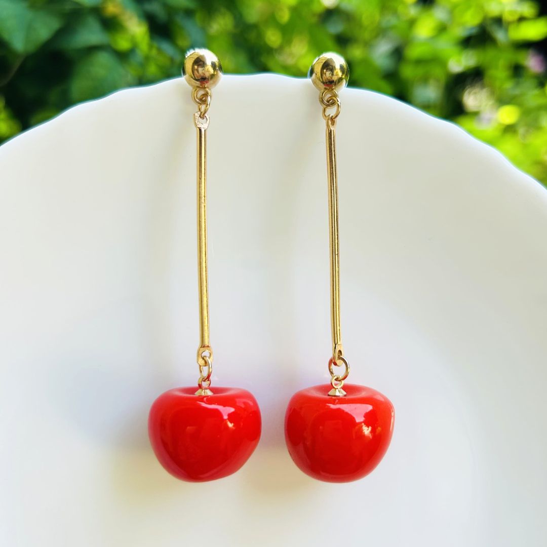 Cherry Drop Earrings
