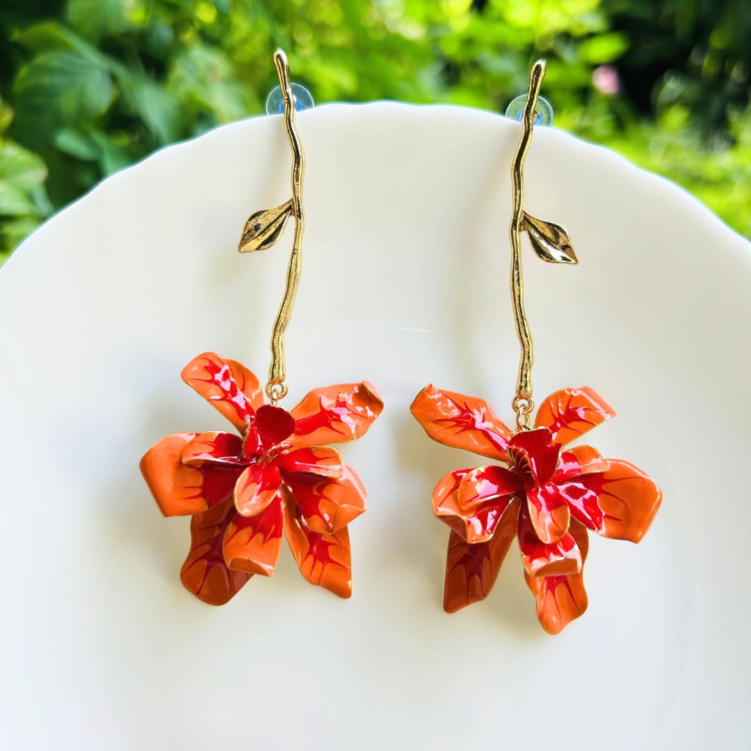 Sunset Petal Drop Earrings
