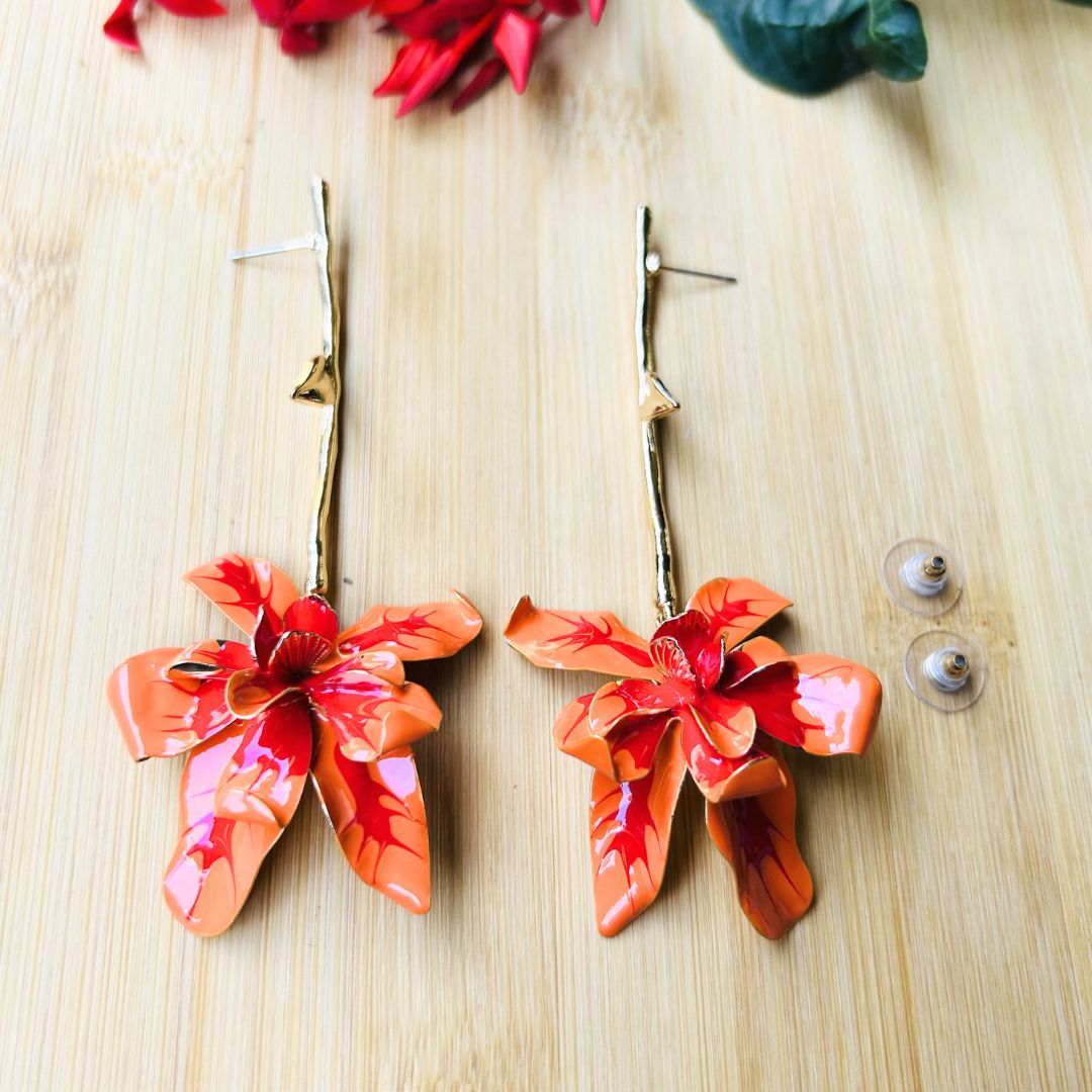 Sunset Petal Drop Earrings
