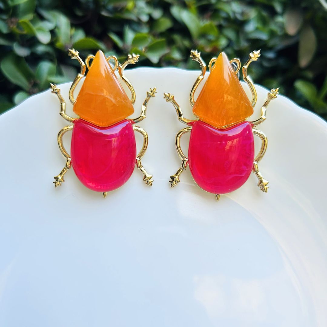 Berry Firefly Stud Earrings