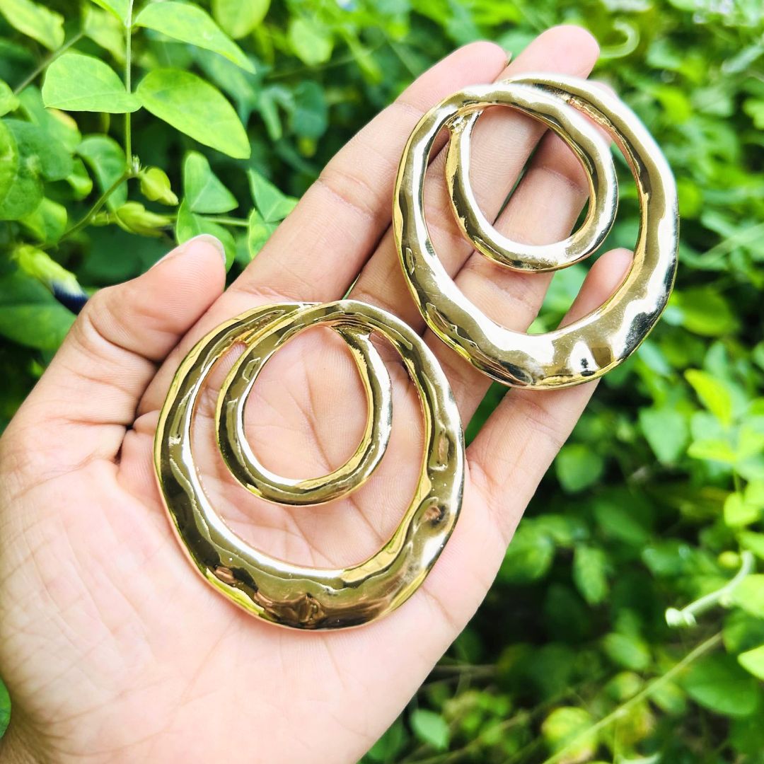 Golden Tangle Stud Earrings