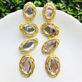 Maya Mirror Layered Earrings