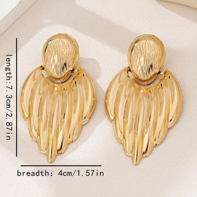 Metallic Leaf Earring