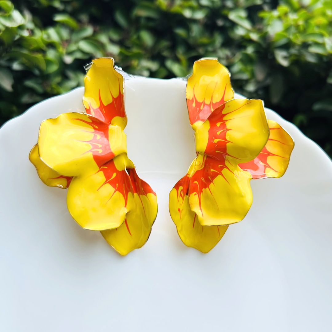 Sunset Petals Stud Earrings