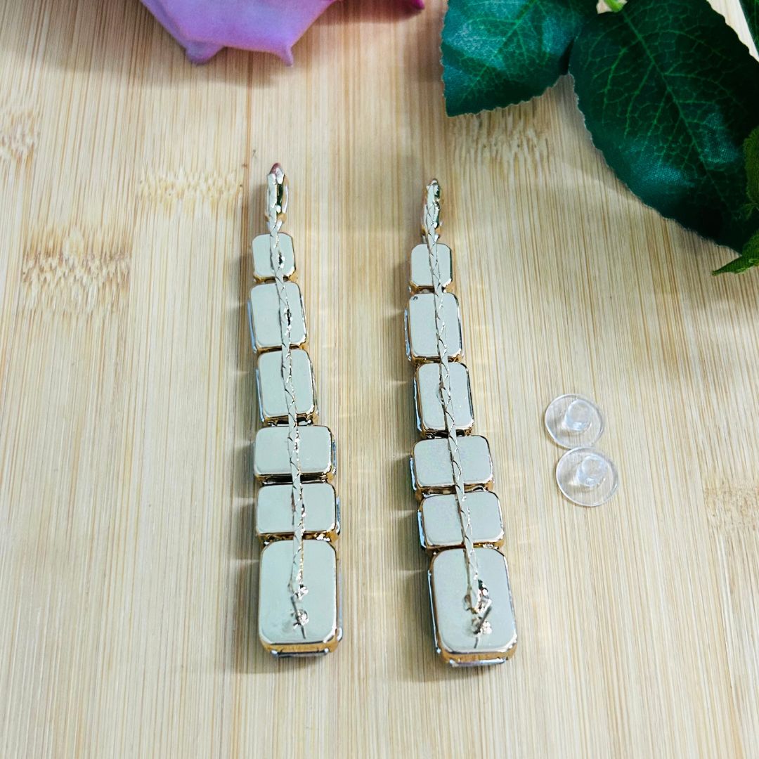 Multi Rhinestone Drop Earrings