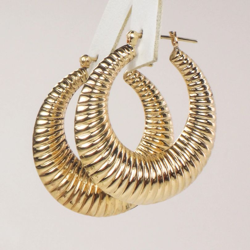 Golden Thick Hoop Earring