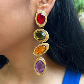 Maya Multicolor Layered Earrings