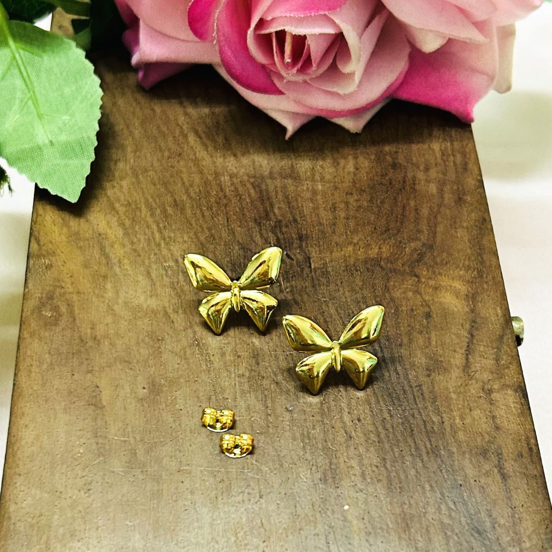 Golden Bow Earrings