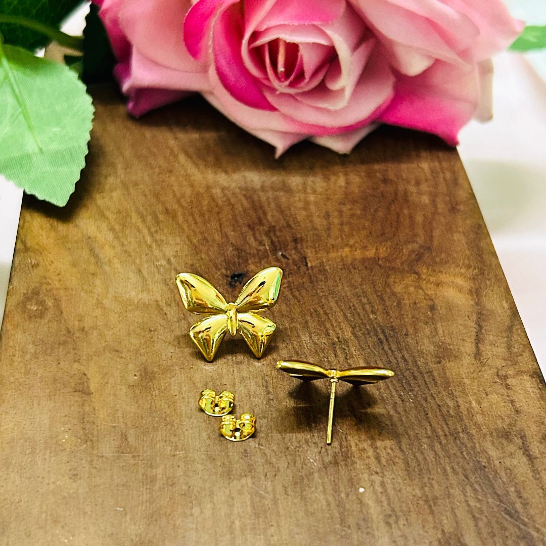 Golden Bow Earrings