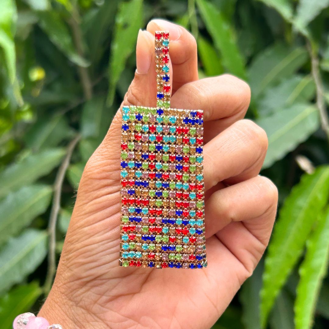 Rainbow Stone Drop Earrings