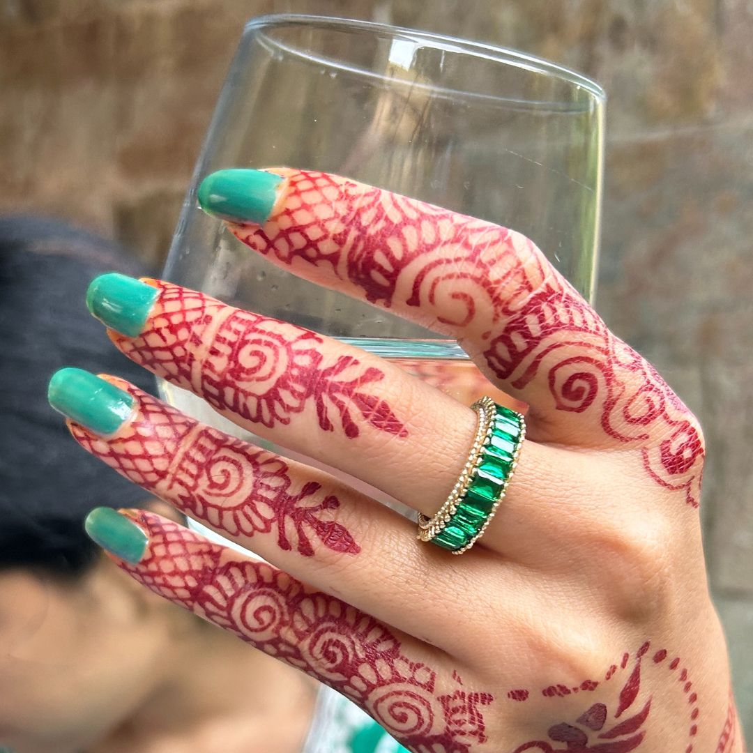 LAIDA Green Adjustable Finger Ring