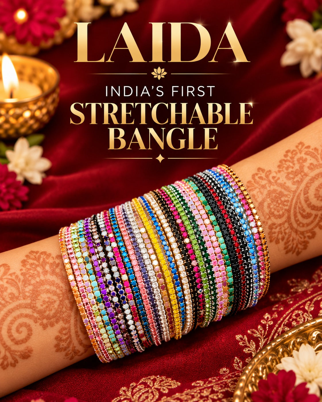 Diwali Party Stack – Set of 48 Stretchable Bangles