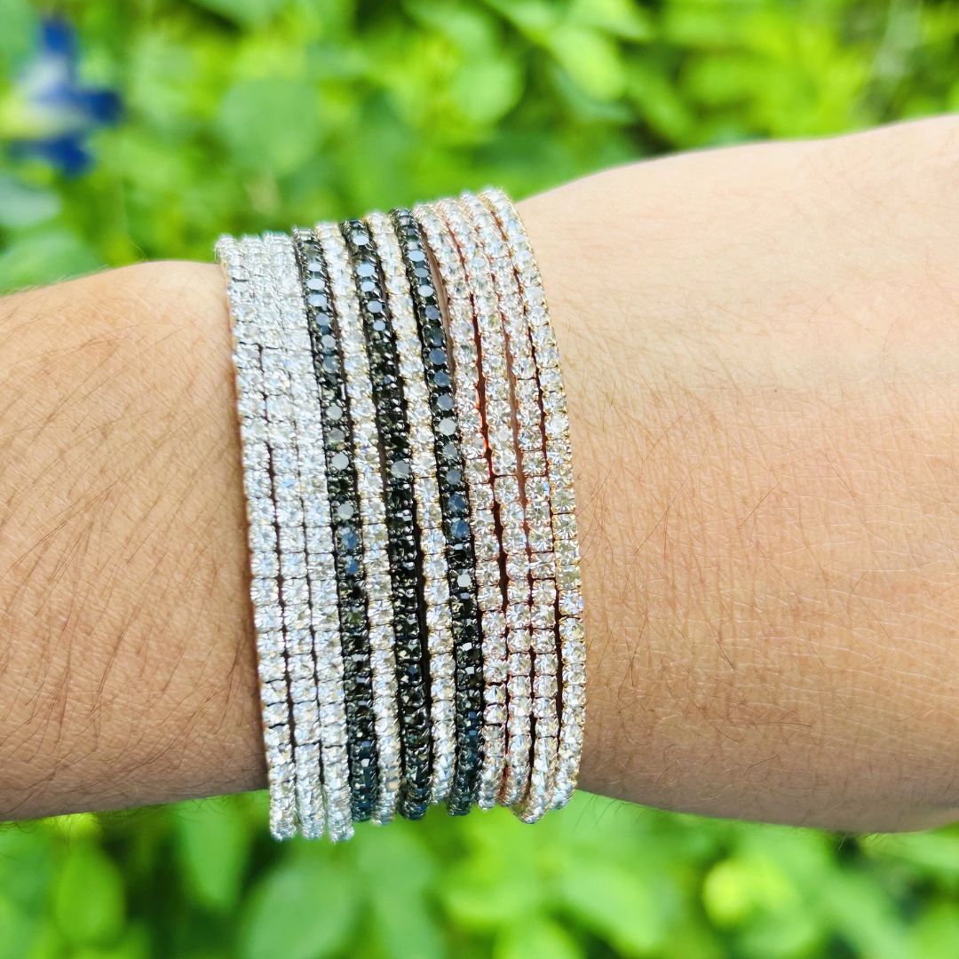 High Metallics Stretchable Bracelet Set - Pack of 12