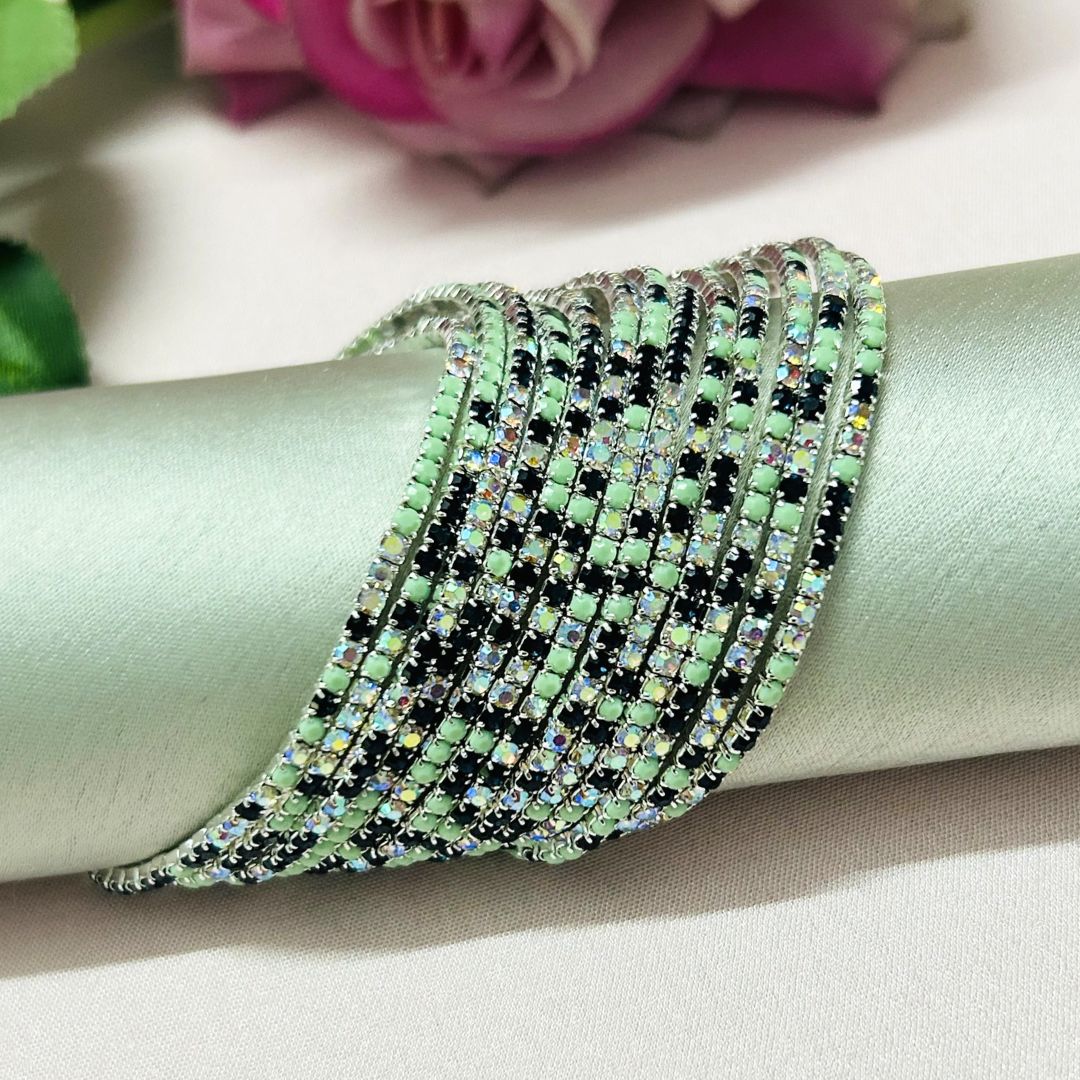 Stretchable Mint Magic Silver Plated Bracelet - Pack of 12