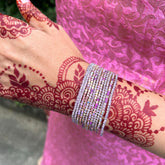 50 Shades of Purple Stretchable Bracelet  Set - Pack of 12