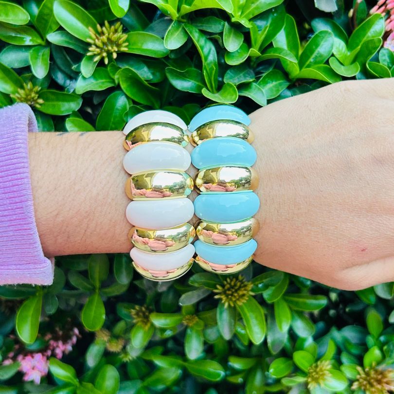 Stretchable Off White Bracelet