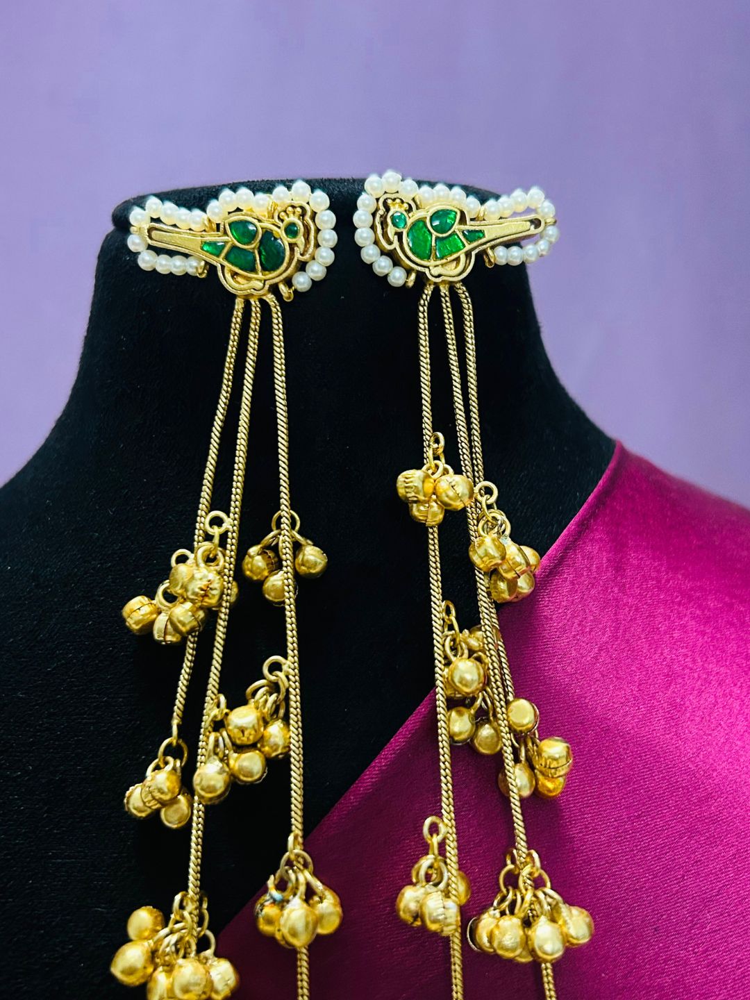 Zareen Green Kashmiri Earrings