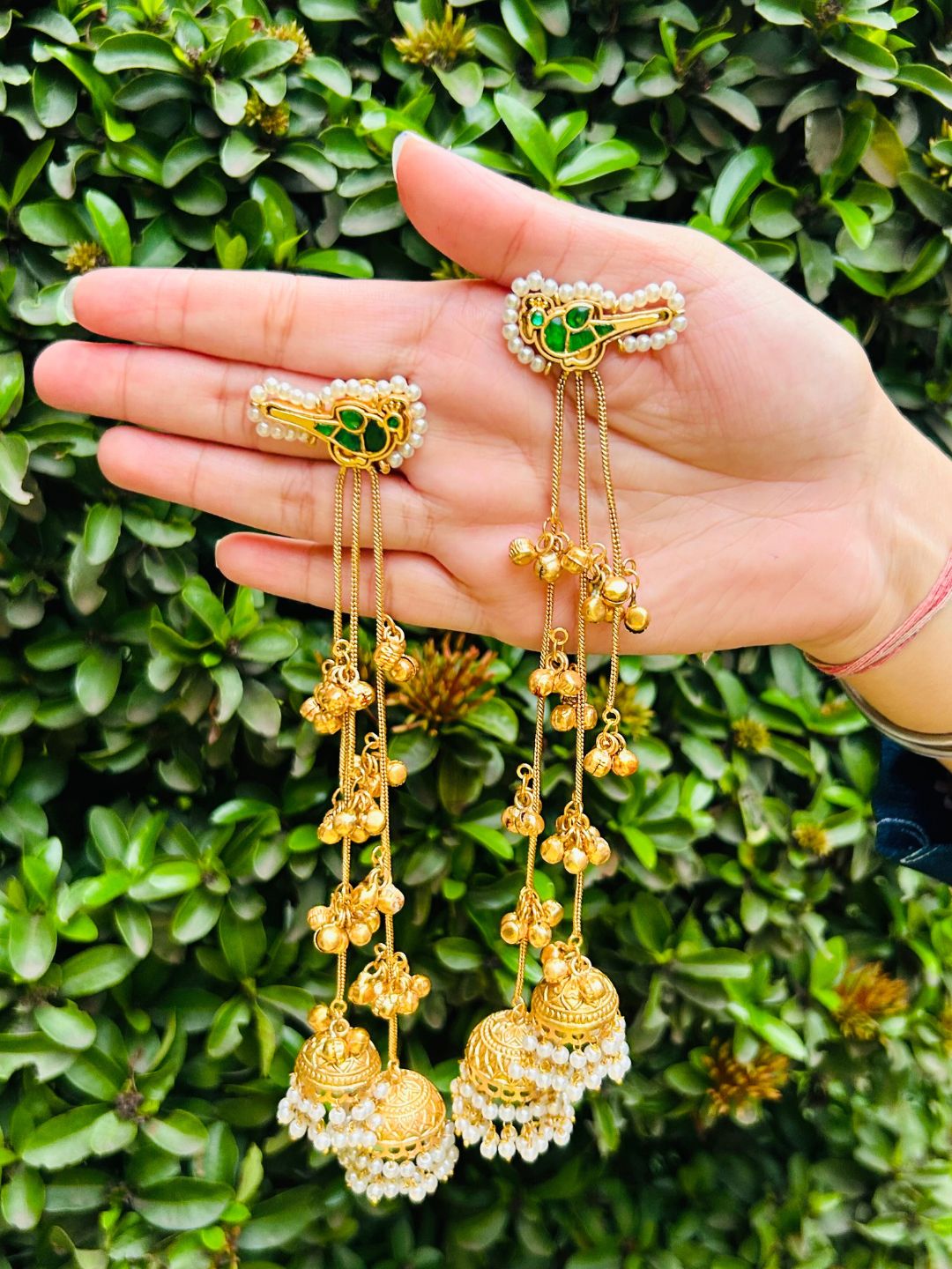 Zareen Green Kashmiri Earrings
