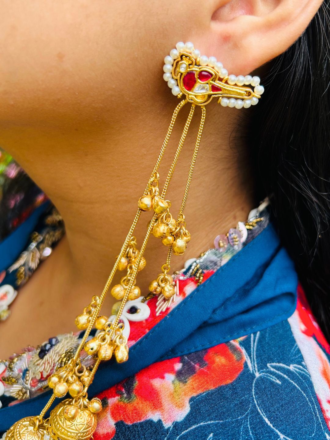 Zareen Ruby Kashmiri Earrings