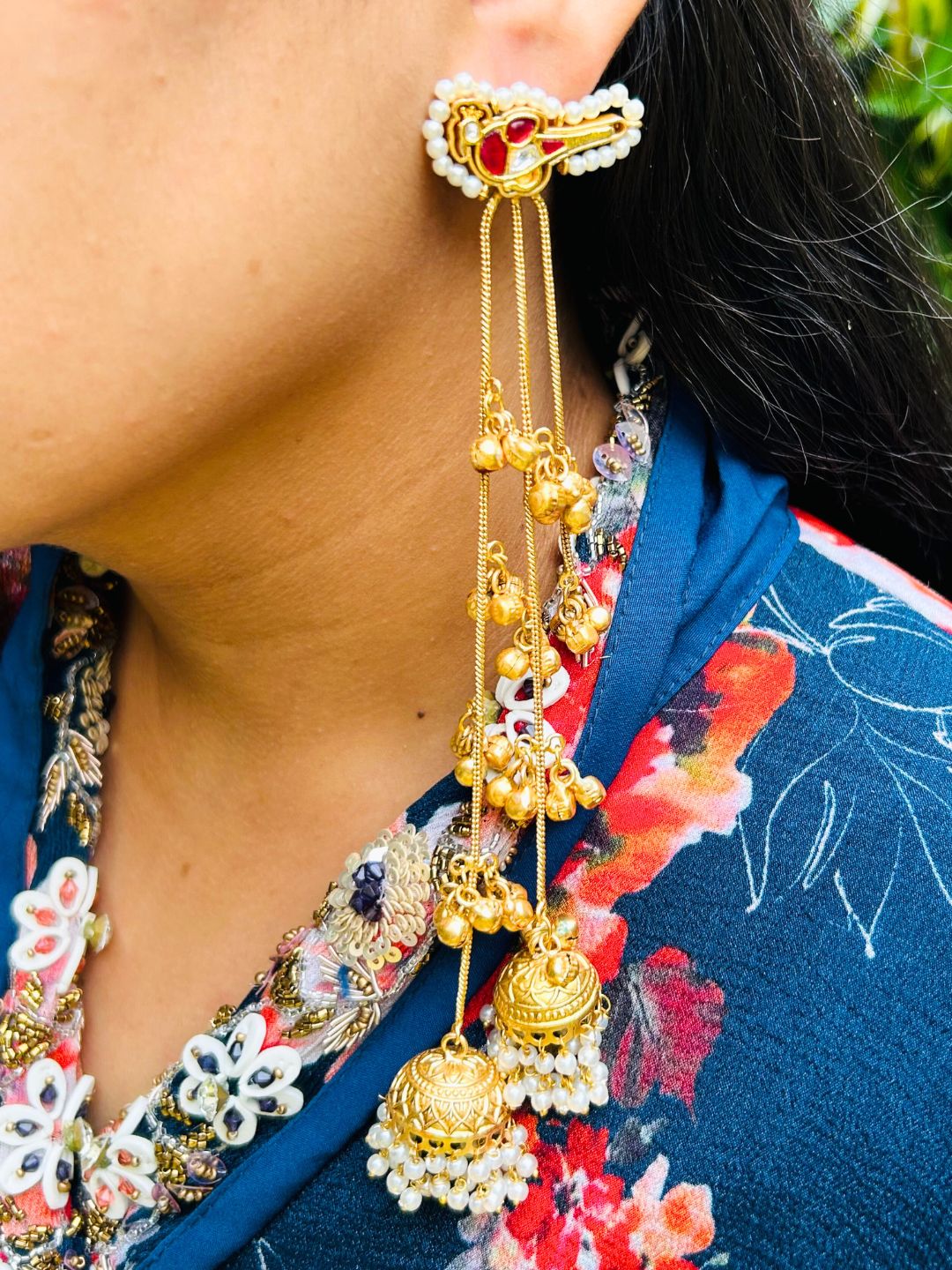 Zareen Ruby Kashmiri Earrings