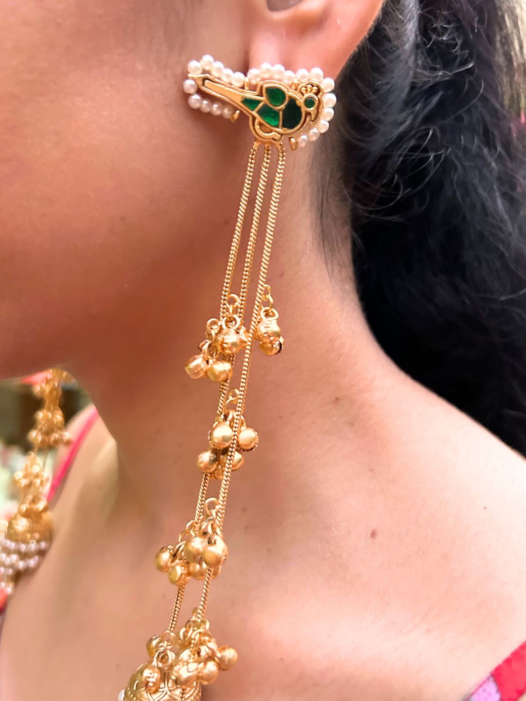 Zareen Green Kashmiri Earrings