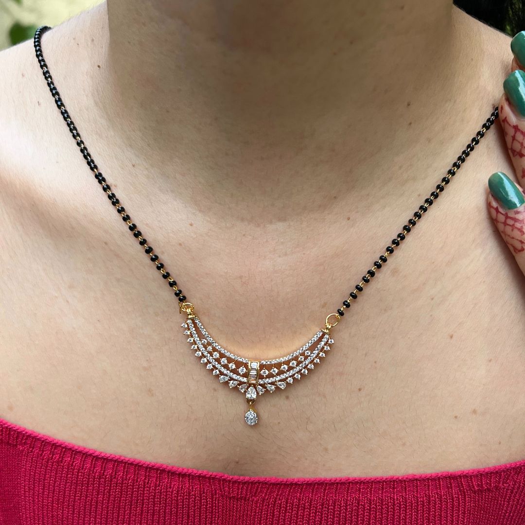 Pavika American Diamond Mangalsutra Set