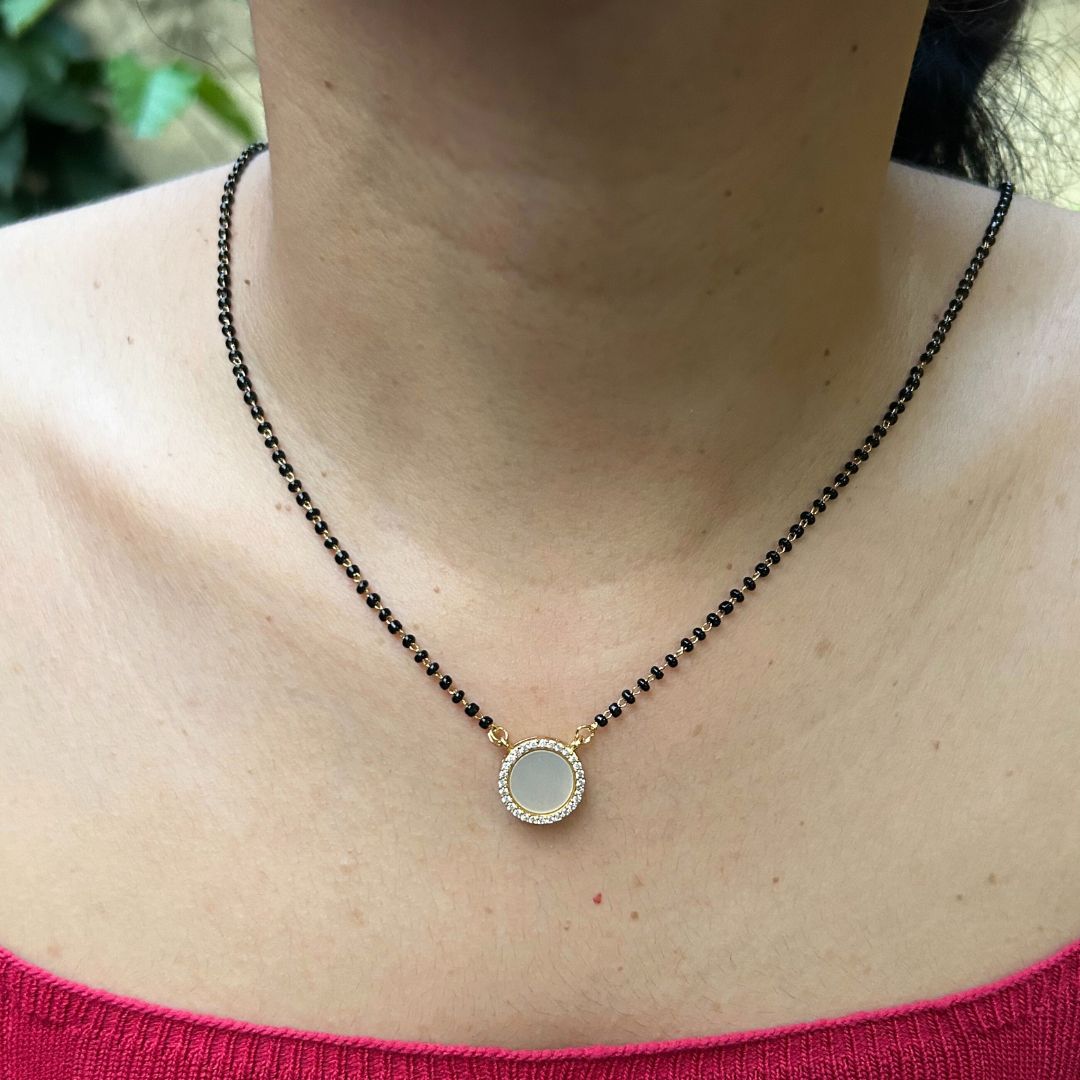 Golden Mother Of Pearl Mangalsutra