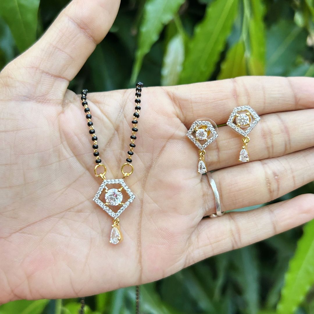 Dhara American Diamond Mangalsutra Set