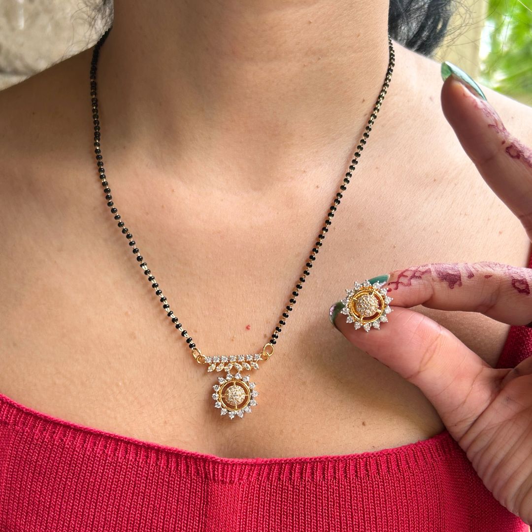 Vatsala American Diamond Mangalsutra Set