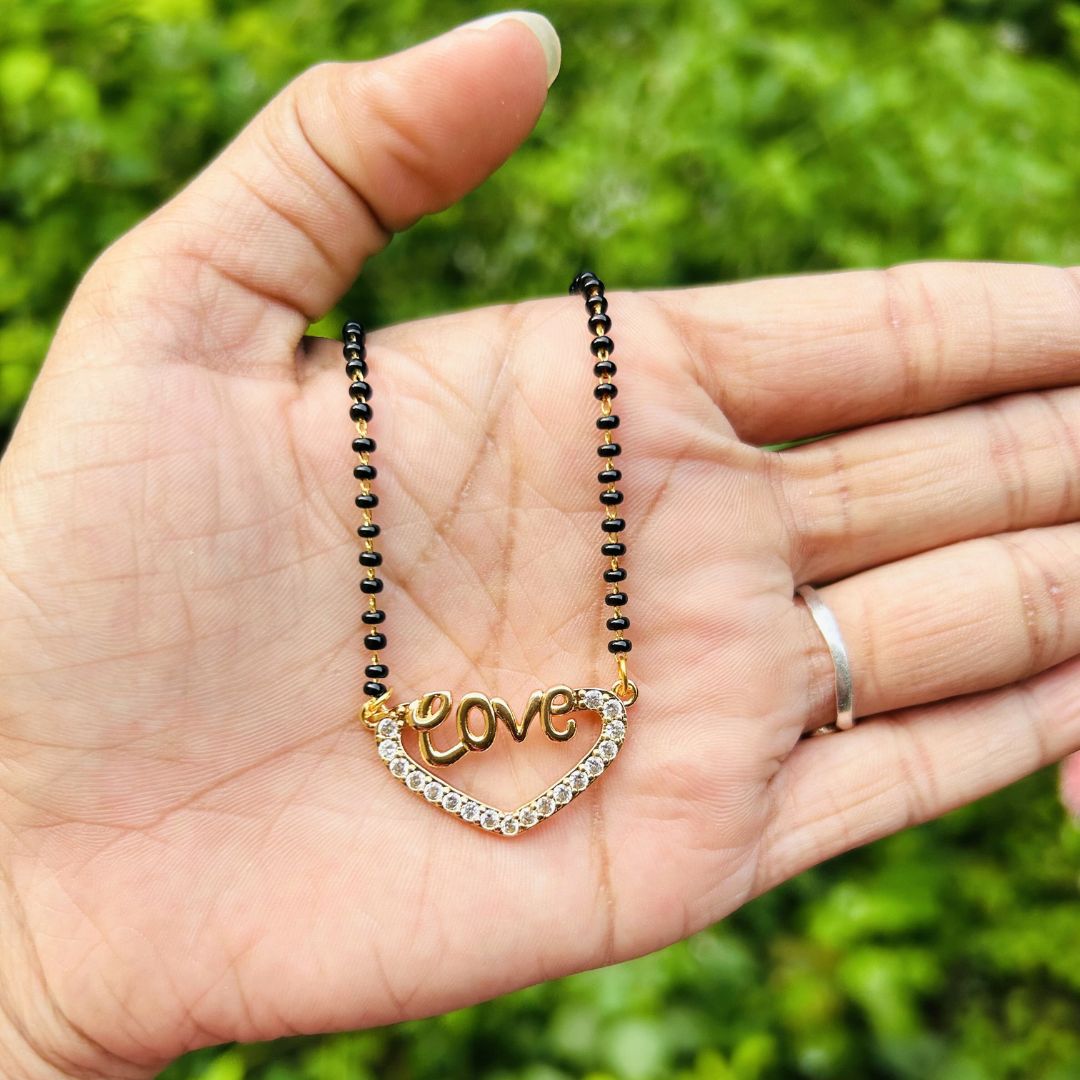 Love Covered American Diamond Mangalsutra