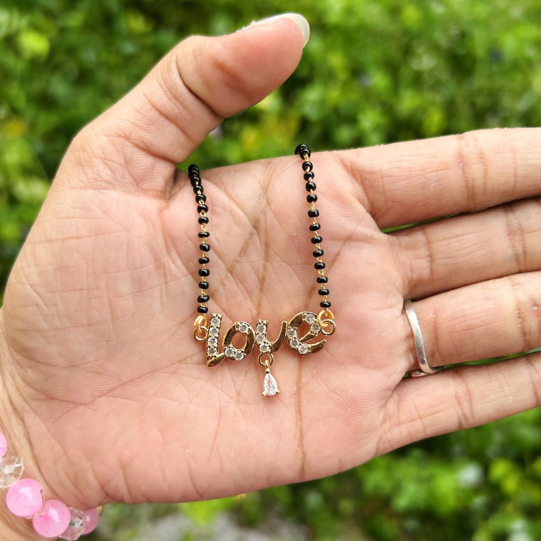 Love AD CZ Designer Mangalsutra