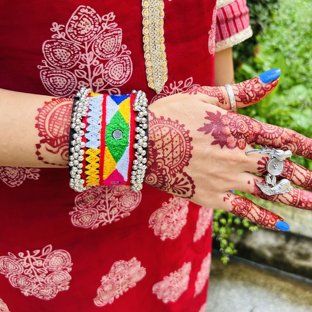 Navratri Special Premium Thread Multi-color Ghungroo Bracelet/ Kada