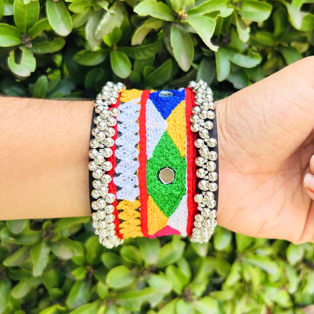 Navratri Special Premium Thread Multi-color Ghungroo Bracelet/ Kada
