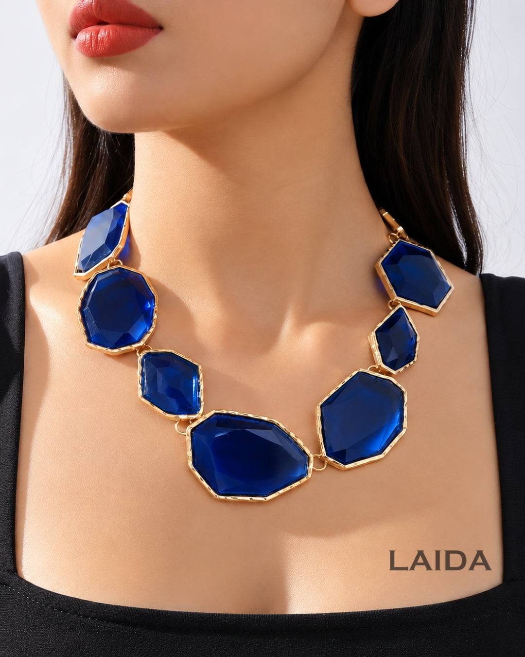 Maya Blue Statement Necklace