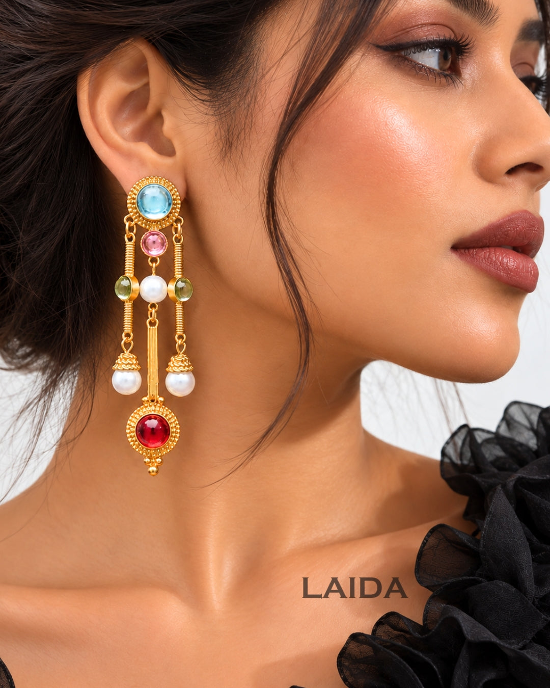 Multi-Color French Style Earrings