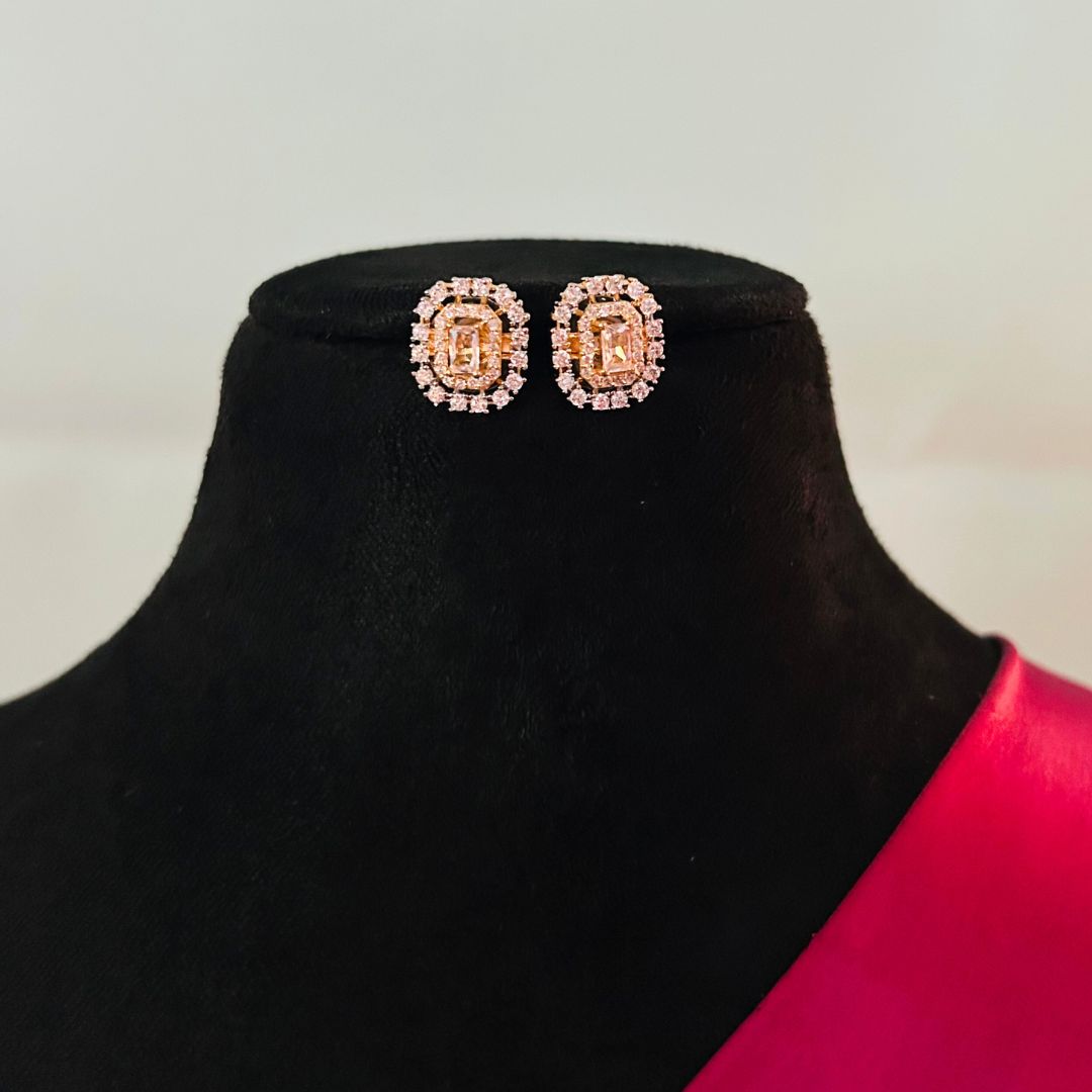 Andriana 18K Gold Plated American Diamond Necklace Set