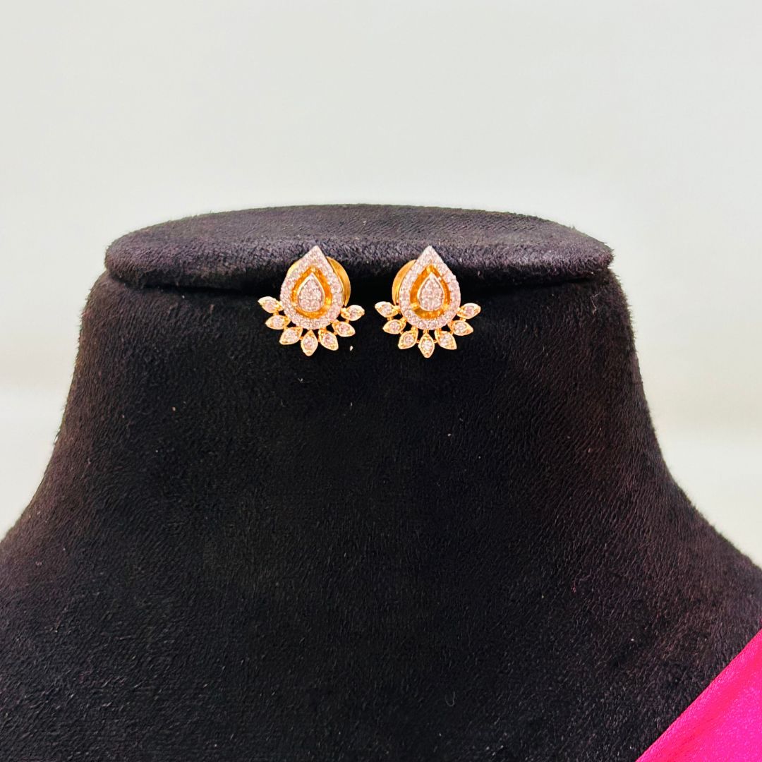 Aarya 18K Gold Plated American Diamond Pendant Set