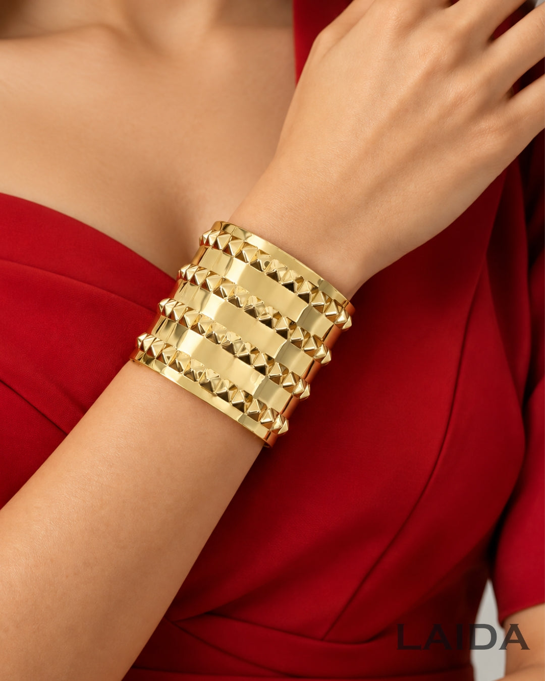 Golden Spike Cuff Bracelet