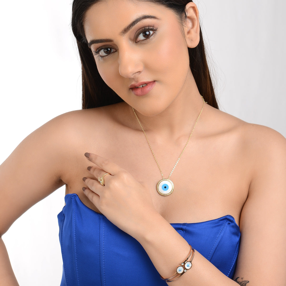 Two Evil Eye - Bangle Bracelet