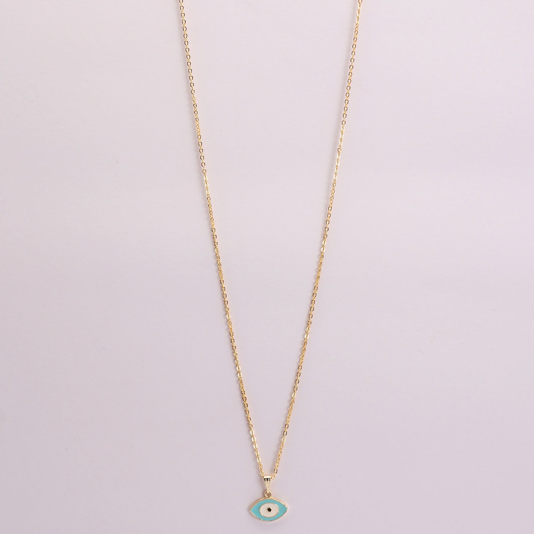 Gold Plated Basic Turquoise Evil Eye Pendant