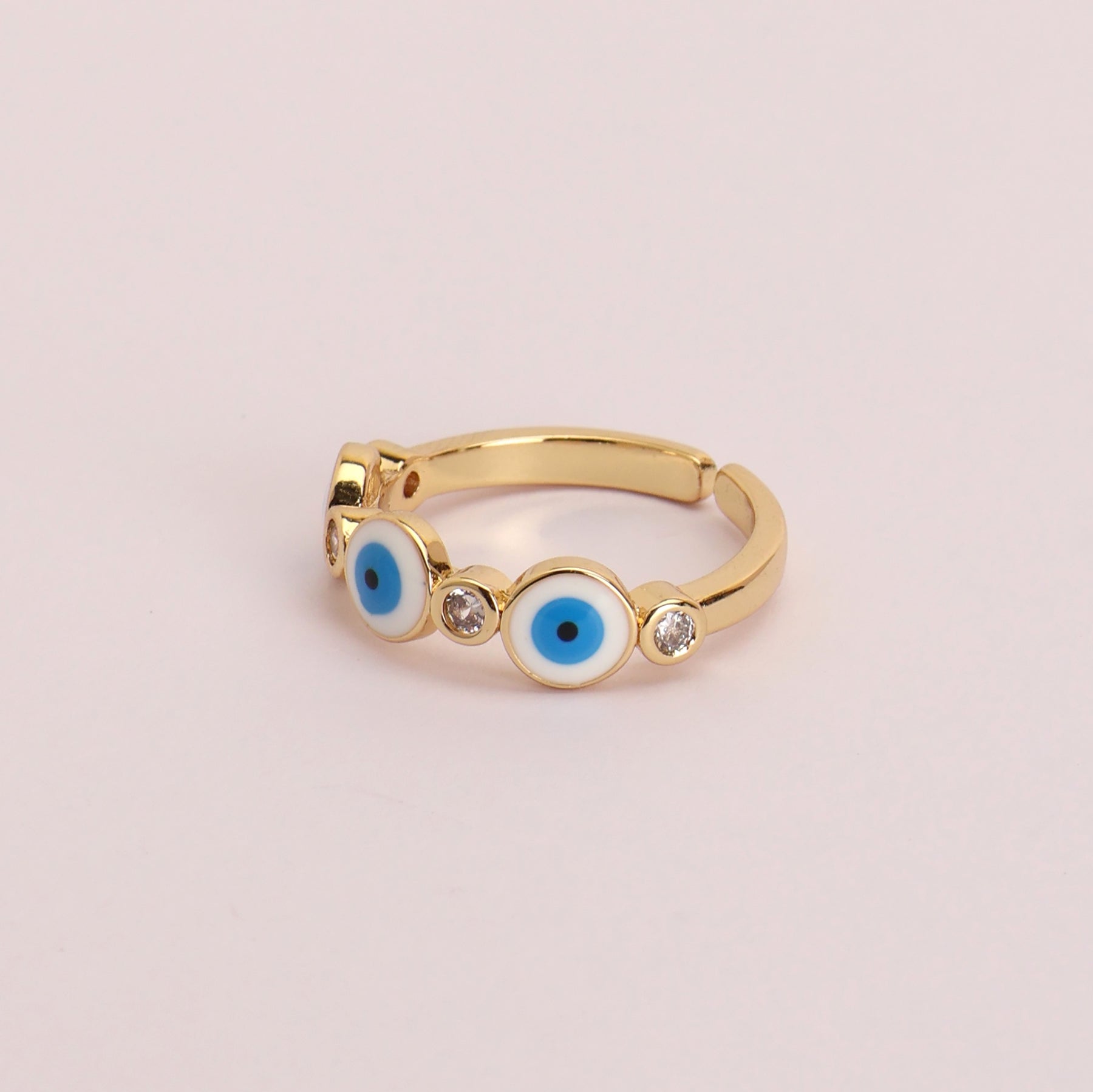 Evil Eye Adjustable Finger- Ring (Set of 3)